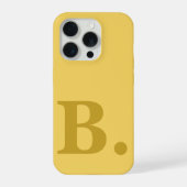 Étui de téléphone jaune avec nom initial personnal (Verso)