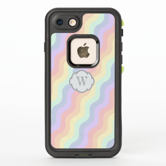 Étui de téléphone Lifeproof Pastel Rainbow Waves (Dos)