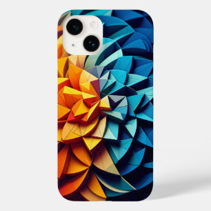 Étui de téléphone Lotus géométrique 3D moderne Ble