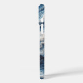 Étui de téléphone Luxueux Ondulation d'Eau Bleue e (Verso / Gauche)