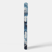 Étui de téléphone Luxueux Ondulation d'Eau Bleue e (Verso / Droite)