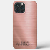 Étui de téléphone métallisé or rose chic (Verso)