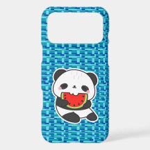 Étui de téléphone Mignon Kawaii Panda Mangeant Pas