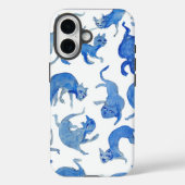 Étui de téléphone Ming Blue Floating Cats - Miao-C (Verso)