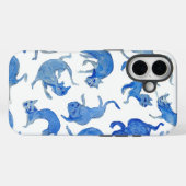 Étui de téléphone Ming Blue Floating Cats - Miao-C (Verso (horizontal))