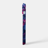 Étui de téléphone mockup iPhone avec texture flora (Côté gauche)