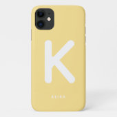 Étui de téléphone Monogramme Jaune Beurre (Dos)
