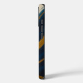 Étui de téléphone Navy Gold Marble Wave (Verso / Gauche)