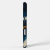 Étui de téléphone Navy Gold Marble Wave (Verso / Droite)