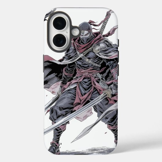 Étui de téléphone Ninja Cramoisi (Verso)