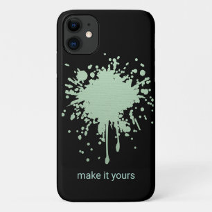 Étui de téléphone noir personnalisé avec tache d'e