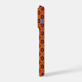 Étui de téléphone orange brûlé à visages heureux d (Côté gauche)