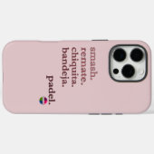 Étui de téléphone Padel - Personnaliser le mot Vib (Verso (horizontal))