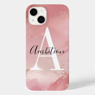 Étui de téléphone pailleté en or rose personnalisé