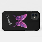 Étui de téléphone Papillon Chrome Rose Y2K (Dos (Horizontal))