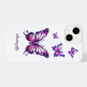 Étui de téléphone Papillon Chrome Rose Y2K  (Verso (horizontal))