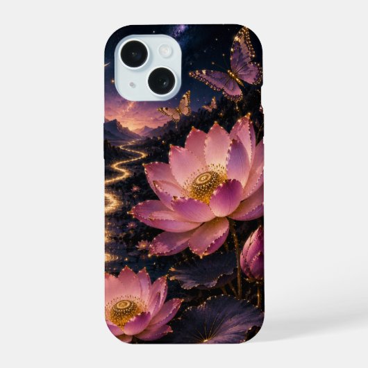 Étui de téléphone papillon lotus au clair de lune (Verso)