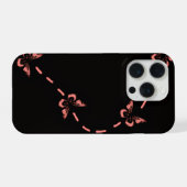 Étui de téléphone papillon rose (Verso Horizontal)