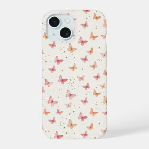 Étui de téléphone Papillons Aquarelle Rose - Flora