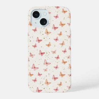 Étui de téléphone Papillons Aquarelle Rose - Flora