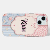 Étui de téléphone personnalisé Coquette Patchwork (Verso (horizontal))