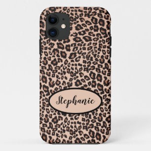 Étui de téléphone personnalisé imprimé léopard pou