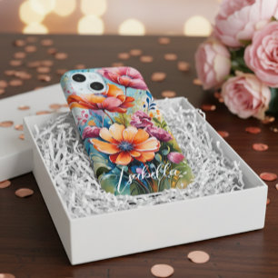 Étui de téléphone personnalisé motif floral