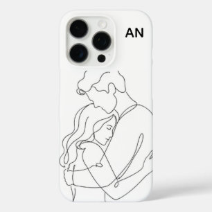 Étui de téléphone personnalisé pour couple minimal