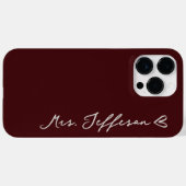 Étui de téléphone personnalisé pour mariage M. et  (Verso (horizontal))