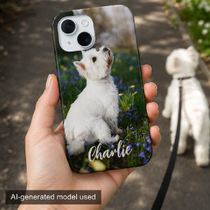 Étui de téléphone photo de chien personnalisé avec