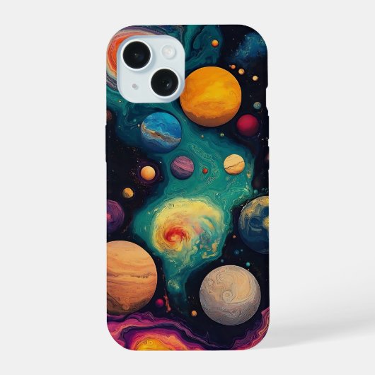 Étui de téléphone Planètes Cosmiques (Verso)