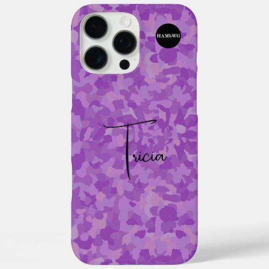Étui de téléphone portable camouflage violet HAMby (Verso)