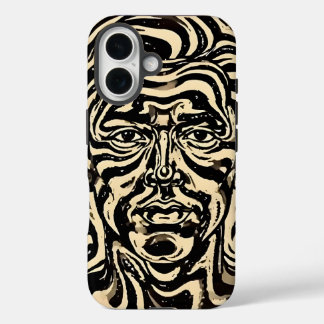Étui de téléphone portrait tourbillon visage