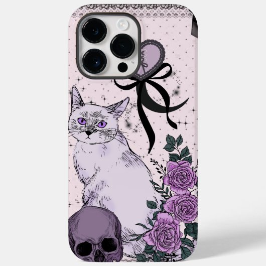Étui de téléphone pour chat coquette gothique – Ro (Verso)