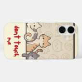 Étui de téléphone pour chat Ne me touche pas | Cha (Verso (horizontal))