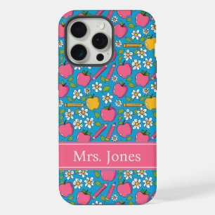 Étui de téléphone pour enseignante mignonne Nom