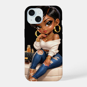 Étui de téléphone pour fille noire - Luxe esthétiq