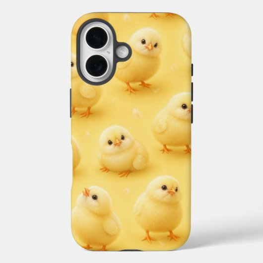 Étui de téléphone poussin bébé mignon - Jaune duve (Verso)