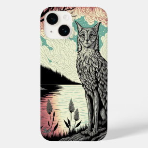 Étui de téléphone psychédélique Mystic Cat   Sorci