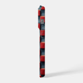 Étui de téléphone pyramide rouge 3D moderne Géomét (Côté gauche)