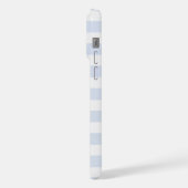 Étui de téléphone rayé bleu et blanc (Côté gauche)