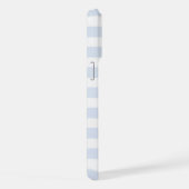 Étui de téléphone rayé bleu et blanc (Côté droit)