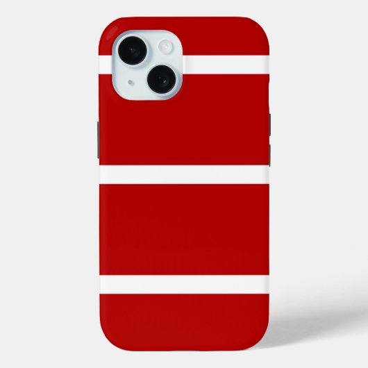 Étui de téléphone rayé rouge et blanc (Verso)