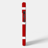 Étui de téléphone rayé rouge et blanc (Verso / Gauche)