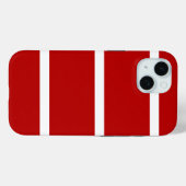 Étui de téléphone rayé rouge et blanc (Verso (horizontal))