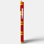 Étui de téléphone Red & Yellow Biohazard avec text (Verso / Gauche)