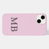 Étui de téléphone rose clair de luxe avec nom pers (Verso (horizontal))