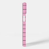 Étui de téléphone rose clair de luxe avec nom pers (Verso / Droite)