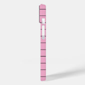 Étui de téléphone rose clair de luxe avec nom pers (Verso / Gauche)