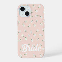 Étui de téléphone rose floral personnalisé pour la
